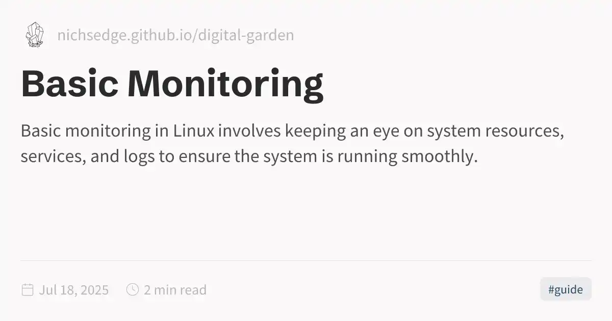 Basic Monitoring