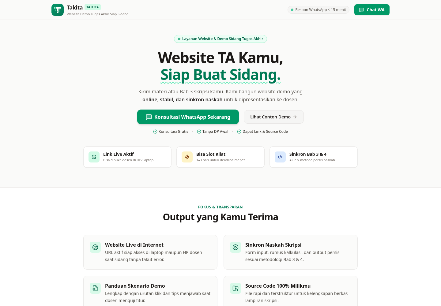 takita — Takita public landing page and service overview